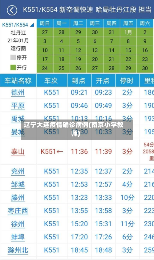 辽宁大连疫情确诊病例(南京小学教师)