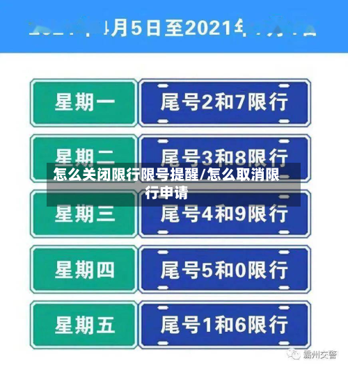 怎么关闭限行限号提醒/怎么取消限行申请