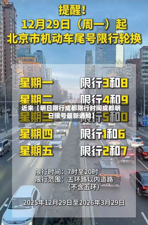近来【明日限行成都限行时间成都明日限号最新通知】