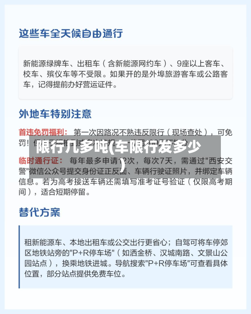 限行几多吨(车限行发多少)