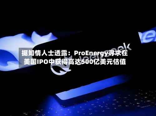 据知情人士透露：ProEnergy寻求在美国IPO中获得高达500亿美元估值
