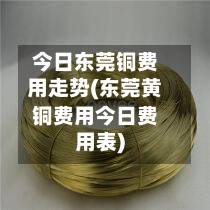 今日东莞铜费用走势(东莞黄铜费用今日费用表)