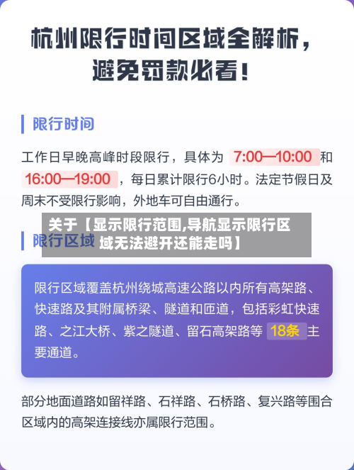 关于【显示限行范围,导航显示限行区域无法避开还能走吗】