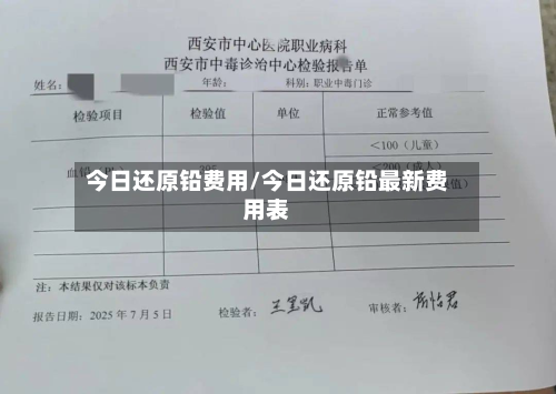 今日还原铅费用/今日还原铅最新费用表
