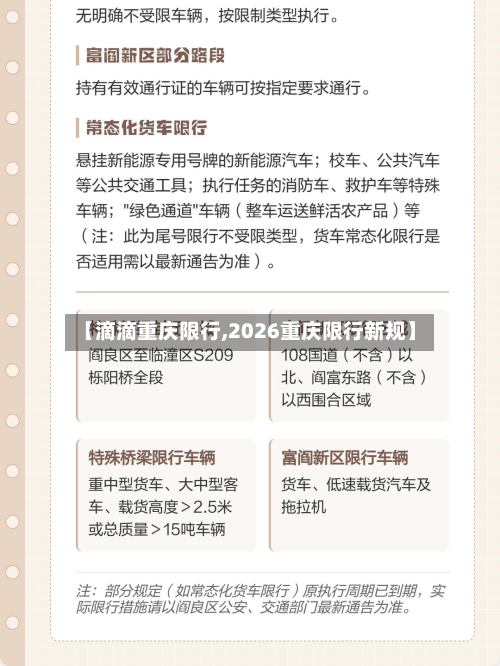 【滴滴重庆限行,2026重庆限行新规】